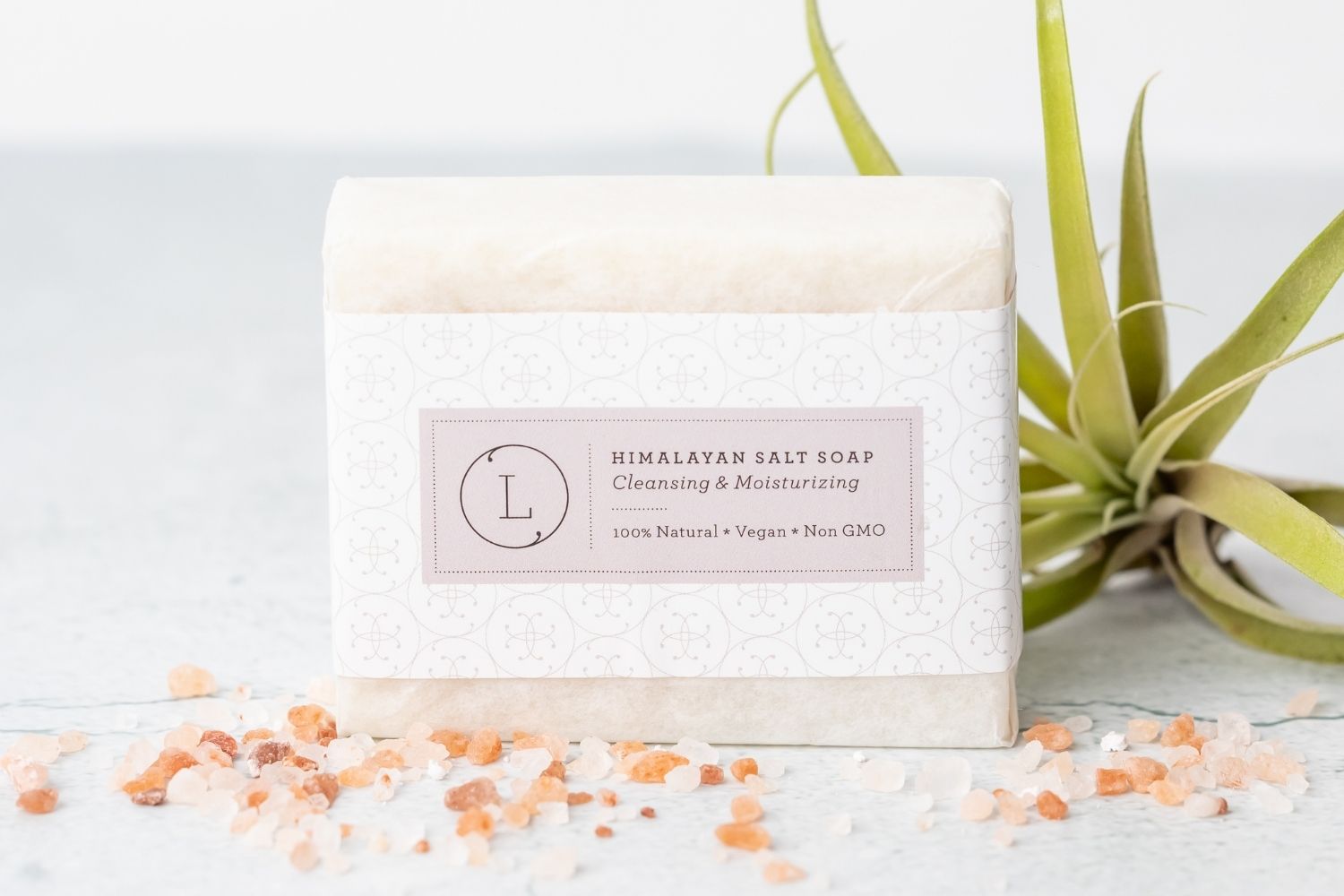 2x Himalayan Salt Soap Bar, Natural Unscented Soap, Vegan Handmade Soap-1