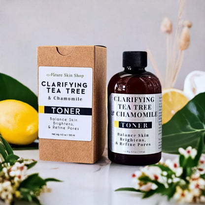 Clarifying  Tea Tree & Chamomile Toner- Balance Skin, Brightens, & Refine Pores-3