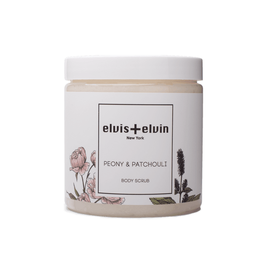 elvis+elvin Peony & Patchouli Body Scrub with Dead Sea Salt 300ml-0